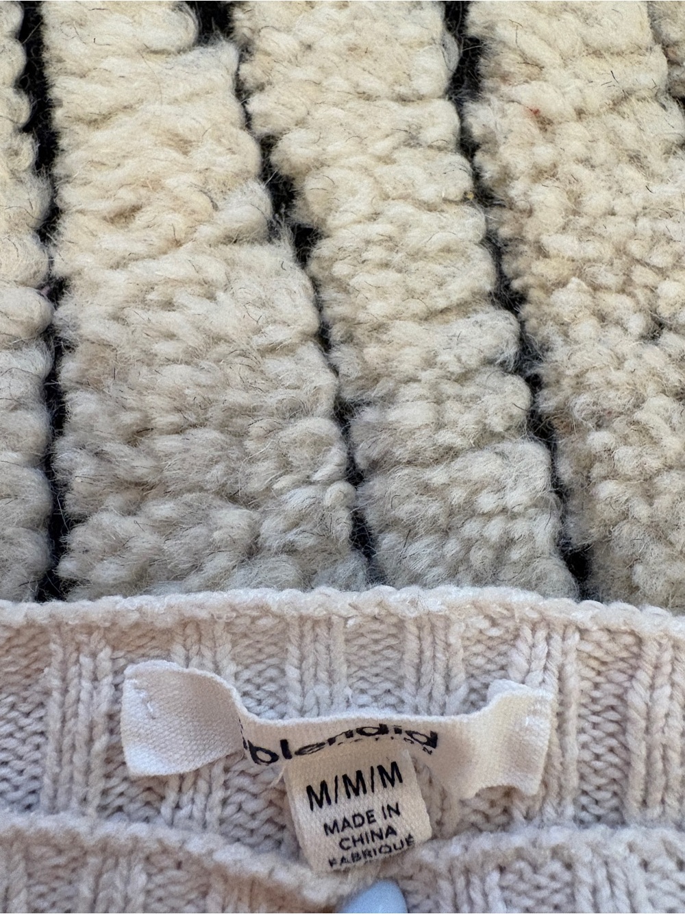 Splendid Cream Off-the-Shoulder Ribbed Sweater - Picture 2 of 4